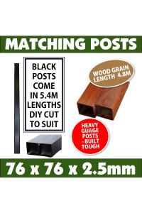 Aluminium Posts - Heavy Duty 76x76x2.5mm Fence Post Gate Post FULL LENGTH YOU CUT