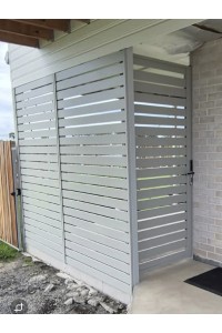Shale Grey Swing Gates & Screens - CUSTOM Width and Height  - 8 Colour Slats SQM - Ready in 2 working Days