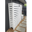 Solar Battery Covers - Slatted - White Aluminum - Roof & Door Options - See SQM Guide