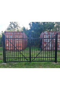 Spike Top Security Gates - Custom Sizes - Double Swing 3400 wide Example