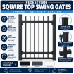 Square Top Security Bar Gates - Custom sizes -  SQM  Guide