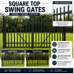 Square Top Security Bar Gates - Custom sizes -  SQM  Guide