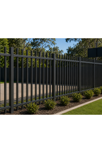 Dark Grey Square Top Security Fencing - Custom sizes - Square top 