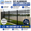 Black Square Top Security Fencing - Custom sizes - Square top 