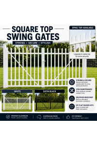 Square Top Security Bar Gates - Custom sizes -  SQM  Guide