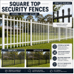 Black Square Top Security Fencing - Custom sizes - Square top 