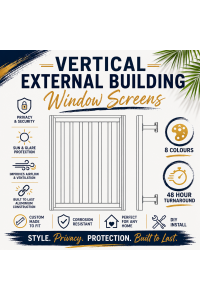 Window Screens Vertical SLAT style PER SQM