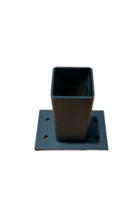 Post base or Header beam drop post Bracket for 50x50mm Posts in DARK GREY