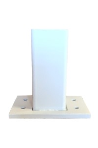 Post base or Header beam drop post Bracket for 50x50mm Posts in  WHITE