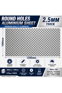 2.5mm Aluminium Round Hole Perforated Sheet 1000x1200 DELIVERED