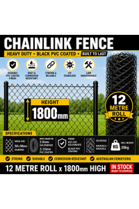 ChainMesh fences - Chain link DELIVERED  12m long x 1800H Chainlink Chain mesh
