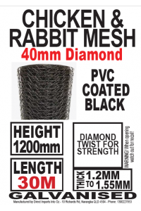 30m Roll 1200h Chicken Rabbit Mesh DELIVERED Galvanized Wire Mesh 
