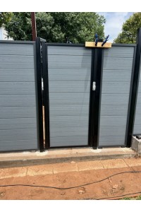 Swing Gate - Horizontal Composite T&G Boards Made to Measure from Slats - SQM PRICE Guide