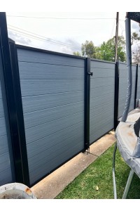 Sliding Gate - Horizontal Composite T&G Boards Made to Measure from Slats - SQM PRICE Guide