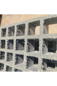 FRP Walkway Grating Anti Slip Resin Fiberglass 2440mm x 1220mm 30x30 Grey Grit