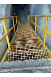 FRP Walkway or Stair Treads DELIVERED Anti Slip Resin Fiberglass 1220mm x 310mm 12x12 Yellow Grit Stairs