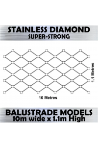 1100mm x 10m 316L Stainless Steel Wire Mesh Balustrade Cable Mesh