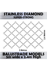 2400mm x 5m 316L Stainless Steel Wire Mesh Balustrade Cable Mesh