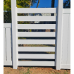 Horizontal White PVC Polymer Slat Fence