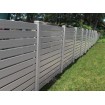 Horizontal White PVC Polymer Slat Fence
