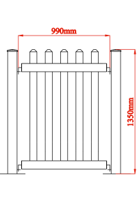 Picket Fence 990 wide x 1350 high **Taller Model**Delivered** Temporary PVC Polymer Event Fencing - Portable