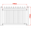 Picket Fence 990 wide x 1350 high **Taller Model**Pickup** Temporary PVC Polymer Event Fencing - Portable