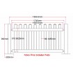 Picket Fence 1740 wide x 990 high **Pickup** Temporary PVC Polymer Event Fencing - Portable