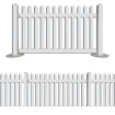 960h Post Picket PVC Fence **Pickup** White Temporary Portable Fencing Events