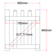 Picket Gate 800 wide x 990 high **Pickup** Temporary PVC Polymer Event Gates - Portable