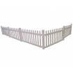 960h Post Picket PVC Fence **Pickup** White Temporary Portable Fencing Events