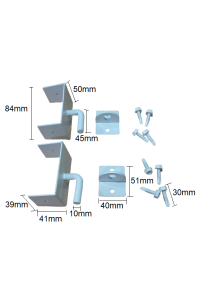 2x Bracket Set for PVC Picket Temporary Fence 