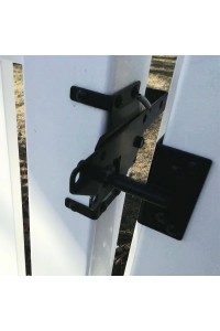 GATE LATCH Black FOR PVC, POLYMER or VINYL FENCING
