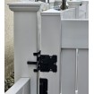GATE LATCH White FOR PVC, POLYMER or VINYL FENCING