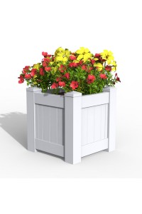 Hamptons PVC Square Planter Box