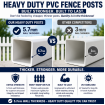 PVC Posts - 2350mm long - 127x127mm - White Polymer