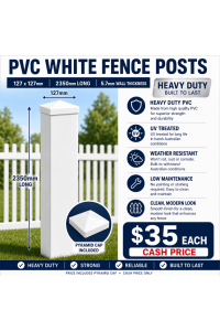 PVC Posts - 2350mm long - 127x127mm 